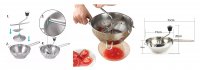 Passiermaschine m. 3 Einsätzen, Edelstahl, D:19cm