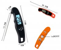 Digitalthermometer, orange/grau, -50° bis 300°C