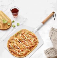 Pizzaheber m. Holzgriff, Alu, 30x65cm