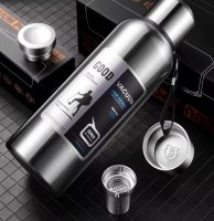 Isolierflasche, Edelstahl, silber, 800ml