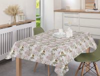 Tischbelag "Frühjahrsblume grau-rosa",...
