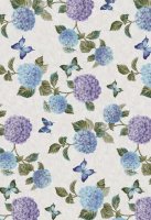 Tischbelag "Hortensia nature hellblau", B:140cm