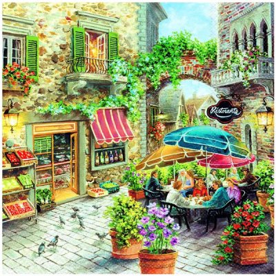 20 Stk. Servietten "Restaurant Dorfplatz", 33x33cm