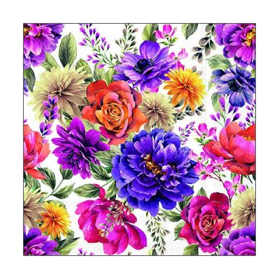 20 Stk. Servietten "Herbstblumen", 33x33cm