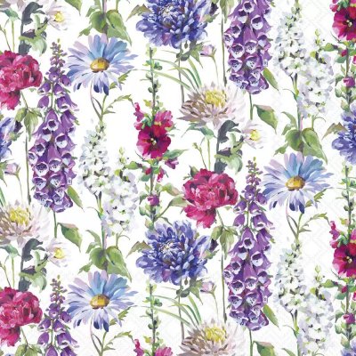 20 Stk. Servietten "Blumen Blüten Ambiente", 33x33cm