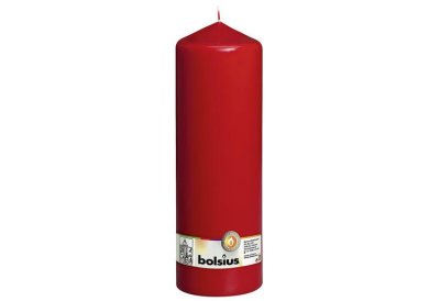 Bolsius, Stumpenkerze, rot, D:10cm, H:30cm