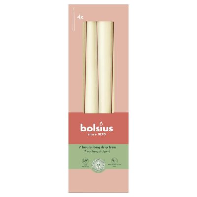 Bolsius, 4 Stk. Spitzkerzen, weiche Perle
