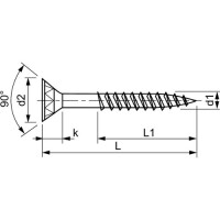 Spanplattenschraube, EFP, TX, 5.0x110mm, TG