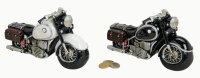 Wurm, Spardose "Motorrad", 21x9x11cm, sort.