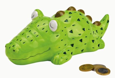 Wurm, Spardose "Krokodil", 22x8x11cm