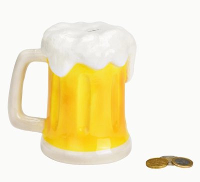 Wurm, Spardose "Bierkrug", 14x14x11cm