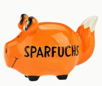 Wurm, Spardose "SPARFUCHS", 15x9x9cm
