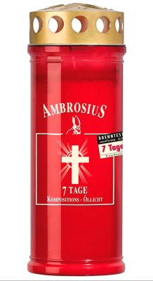 Grablicht "Ambrosius", 7 Tage, rot