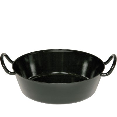 Schnitzelpfanne, Schwarzemail, 34cm