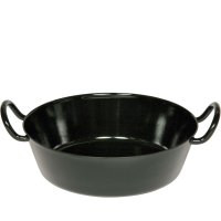Schnitzelpfanne, Schwarzemail, 34cm