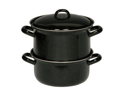 Kartoffelkocher m. Deckel, schwarz, D:18cm