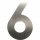 Design A, Ziffer "6", Edelstahl, H:120mm