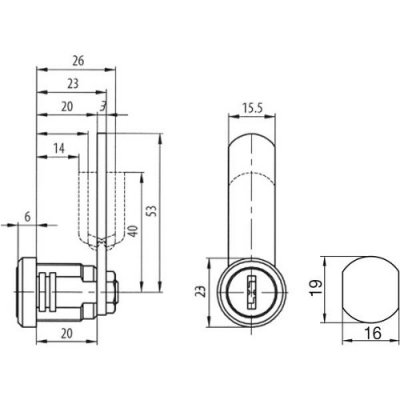 BW, Universalzylinder "ZS 85", Materialstärke:1-12mm