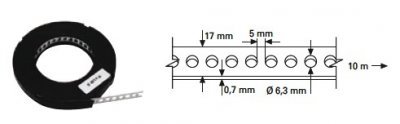Lochbandeisen, Stahl verzinkt, 17x0.7mm, L:10m