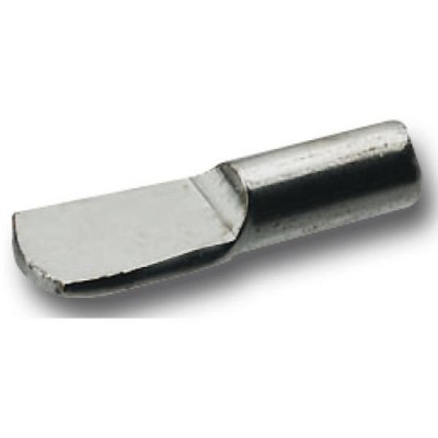 Steckbodenträger "Löffelform", Stahl vernickelt, D:5mm