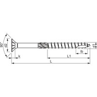Speed SNK-Holzbauschraube, verz., TX, 6.0x50mm