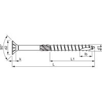 Speed SNK-Holzbauschraube, verz., TX, 6.0x90mm