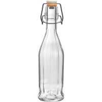 Glasflasche, Bügelverschluss, 10-Kant, 0.25 Liter