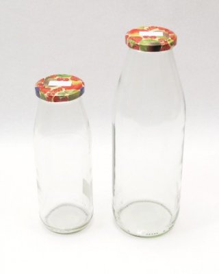 Fruchtsaftflasche m. Deckel, 1 Liter